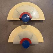 Pair of wall lights, Arlus, 1980
