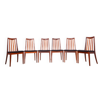 Fabric and Teak Dining Chairs by Leslie Dandy for G-Plan, 1960s, Set of 6