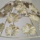 Vintage French Cream and Gold Metal Ceiling Light with Autumn Leaves 5520
