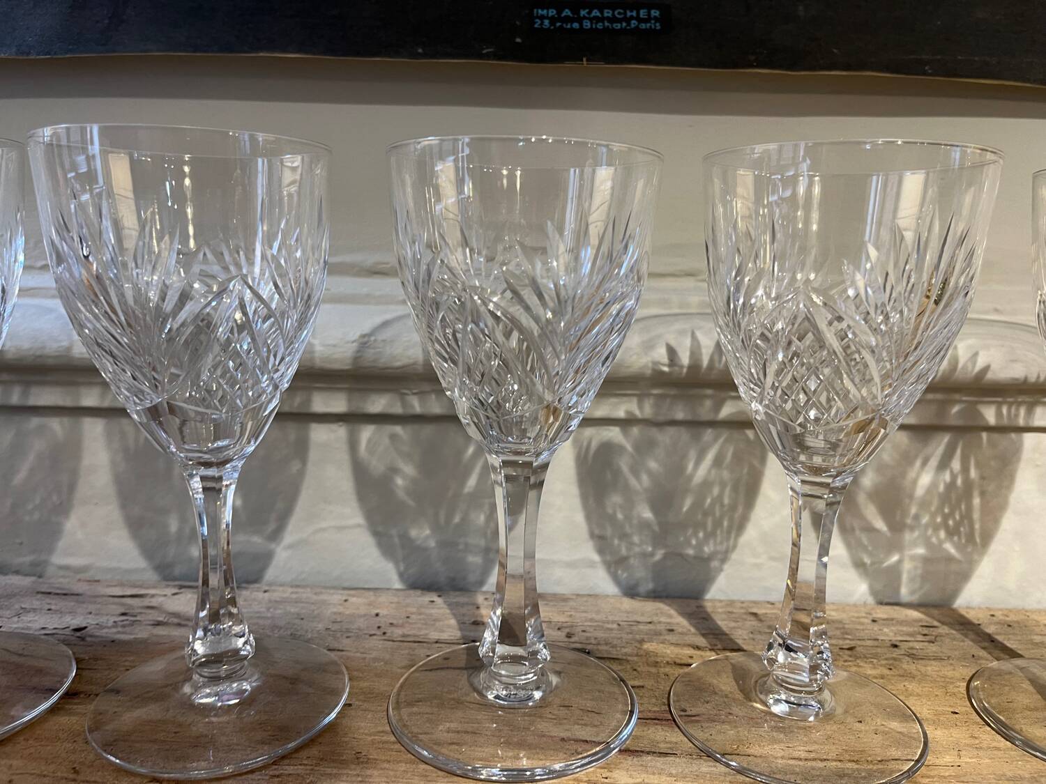 Beau lot de verres en cristal de Saint Louis