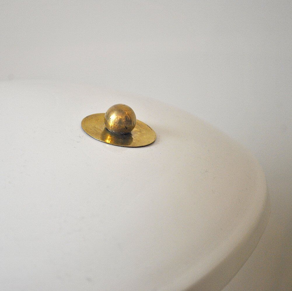 Mid-Century table lamp in aluminium and brass, Italy, 1950s