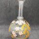 Glass vase/bottle with enamelled floral decoration in legras style in good condition