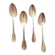 4 antique silver-plated metal teaspoons