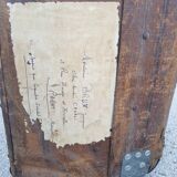 Old wooden travel trunk case