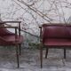 Wooden office chairs, 1950s, set of 2