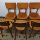 Lot de 6 chaises en bois Monobloc vintage