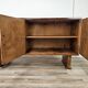 Art Deco sideboard in root walnut and fog with an aluminium base, 1940.