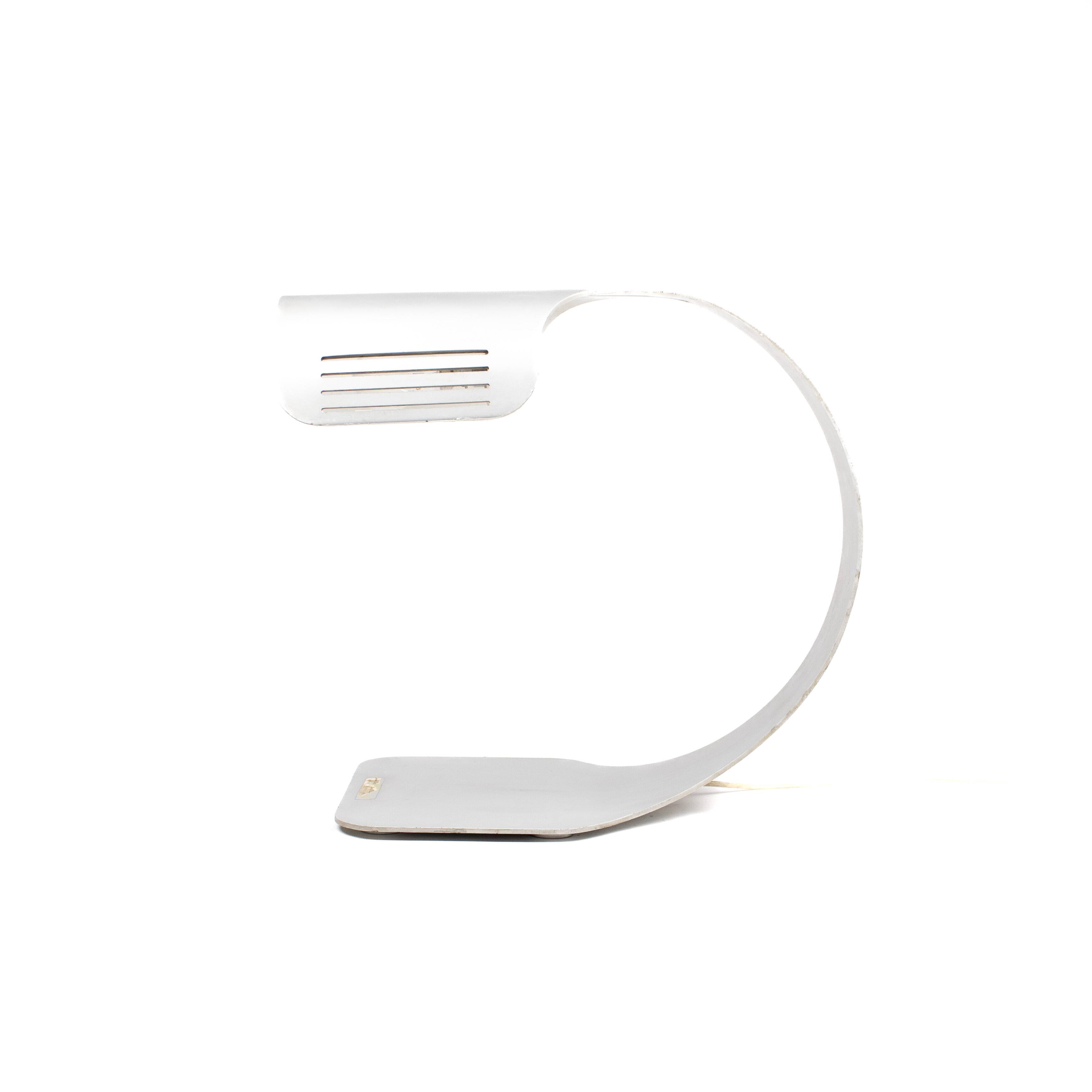 Lampe de table Colomba en aluminium brossé par Walter & Moretti, années 1970