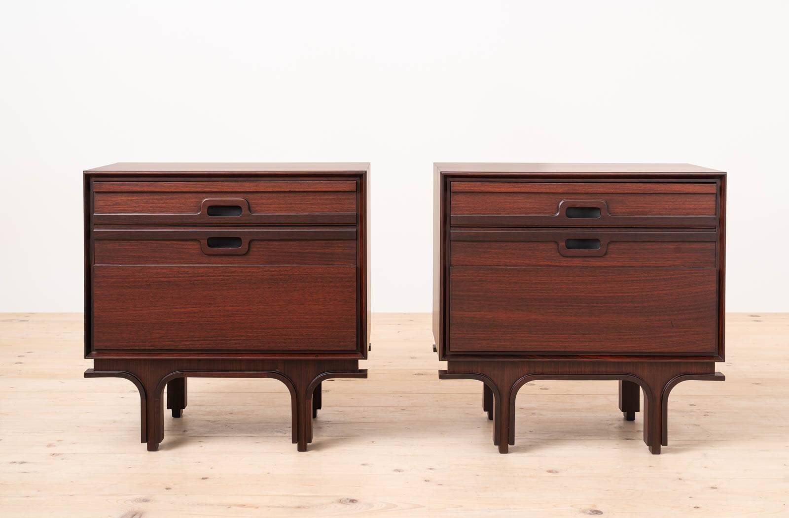 Pair of Italian Bedside Cabinets attributed to Bernini, Italy, circa 1965