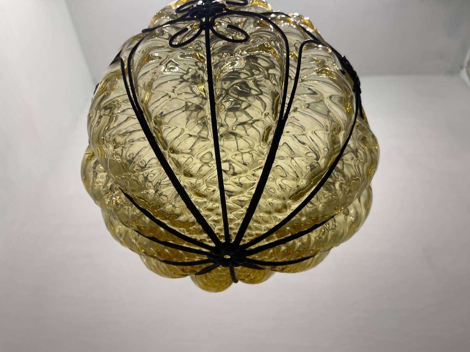 Wrought Murano Glass Light Pendant 1950’s