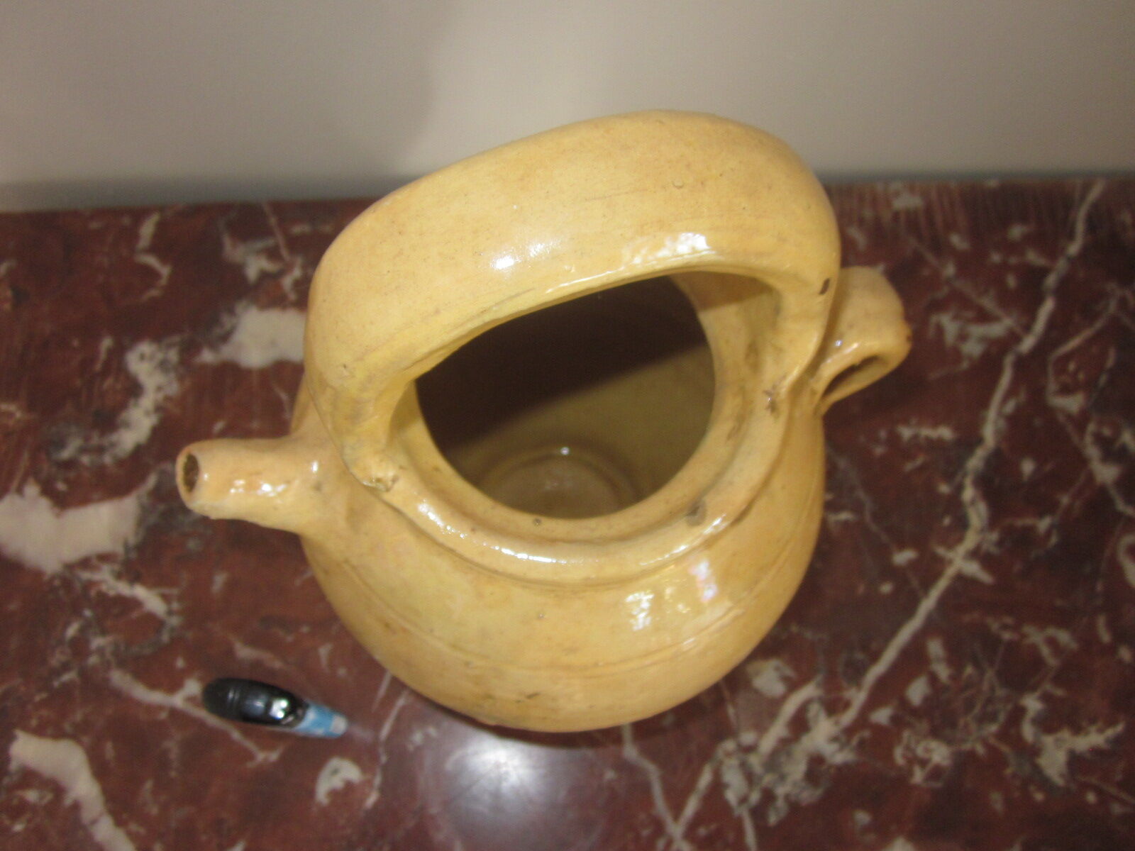 Old glazed sandstone pot