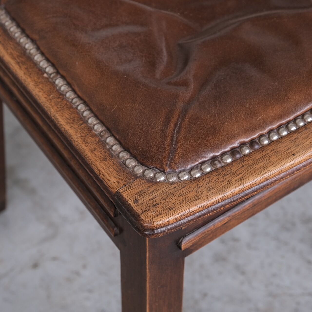 6 French deco oak dining chairs