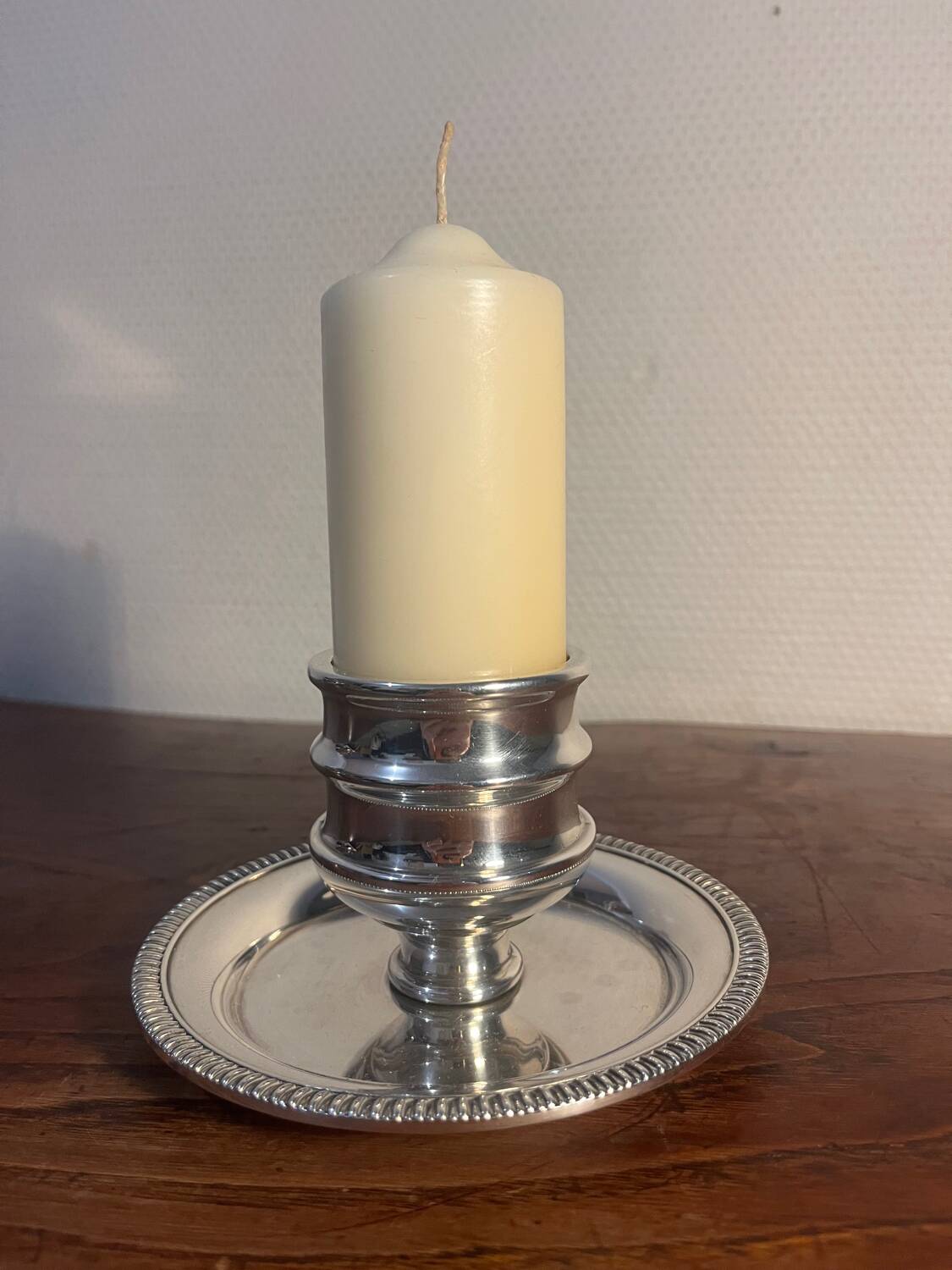 Silver-plated table candlestick