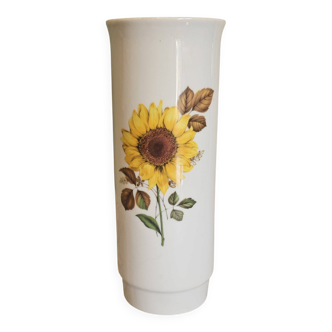 Sunflower vase in white porcelain Creidlitz Bavaria
