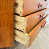 Scandinavian corner unit in teak, Danish design