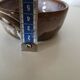 brown and white glazed stoneware sugar bowl