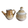 Sugar bowl and milk jug in Longchamp earthenware.