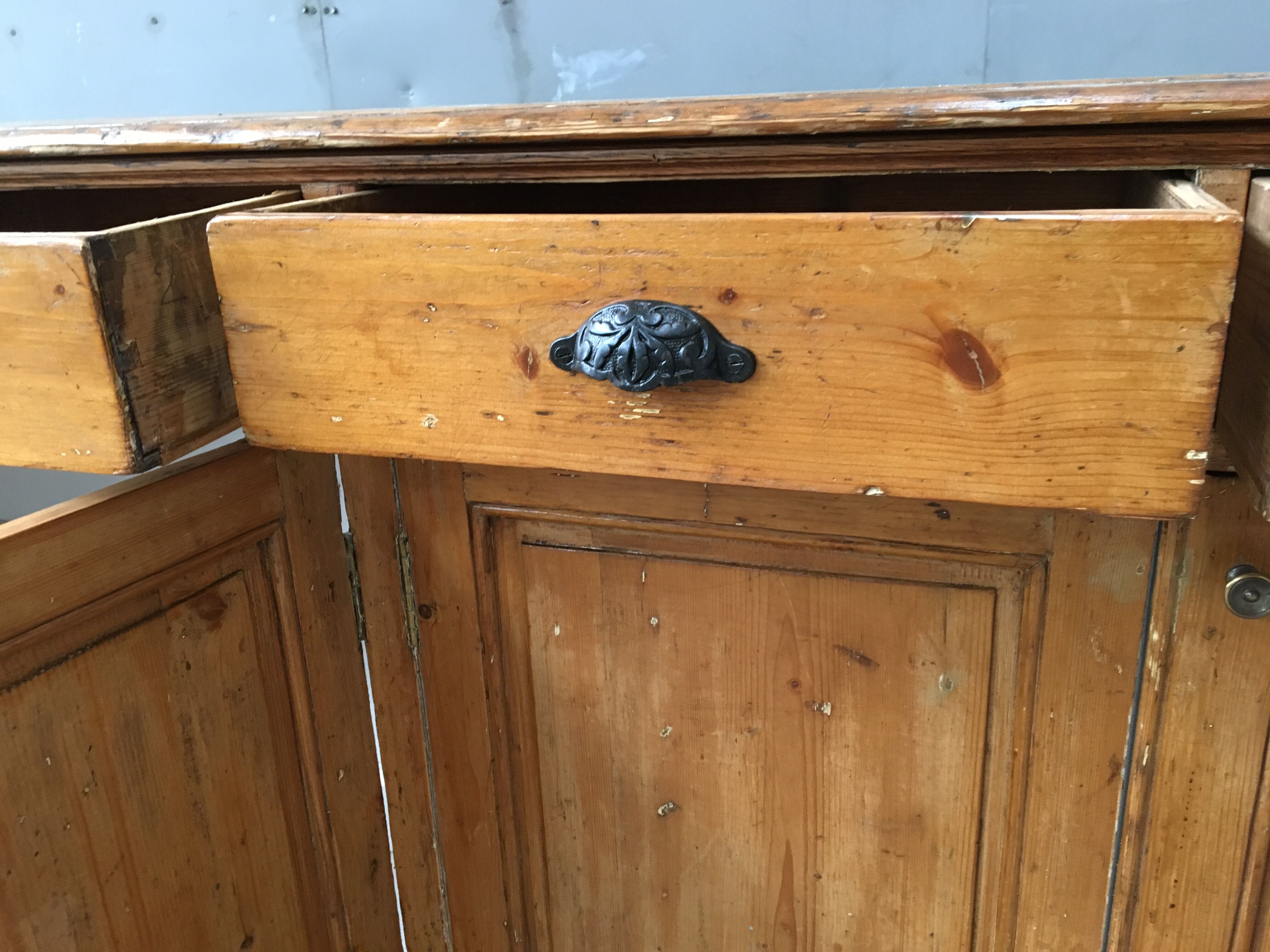 Pharmacy dispensary furniture 1900 in solid pine