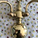 2-branched Dutch brass sconce