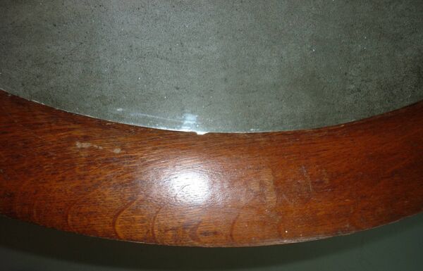Miroir ovale cadre bois 74X58