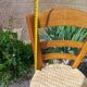 Pair of caned church chairs
