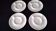 4 artichoke plates in white porcelain by Pillivuyt