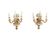 Pair of Louis XVI style wall lights in gilded and lacquered wood. Circa 1900.
