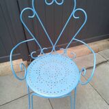 2 splendid garden chairs completely renovated up to date iron 1950