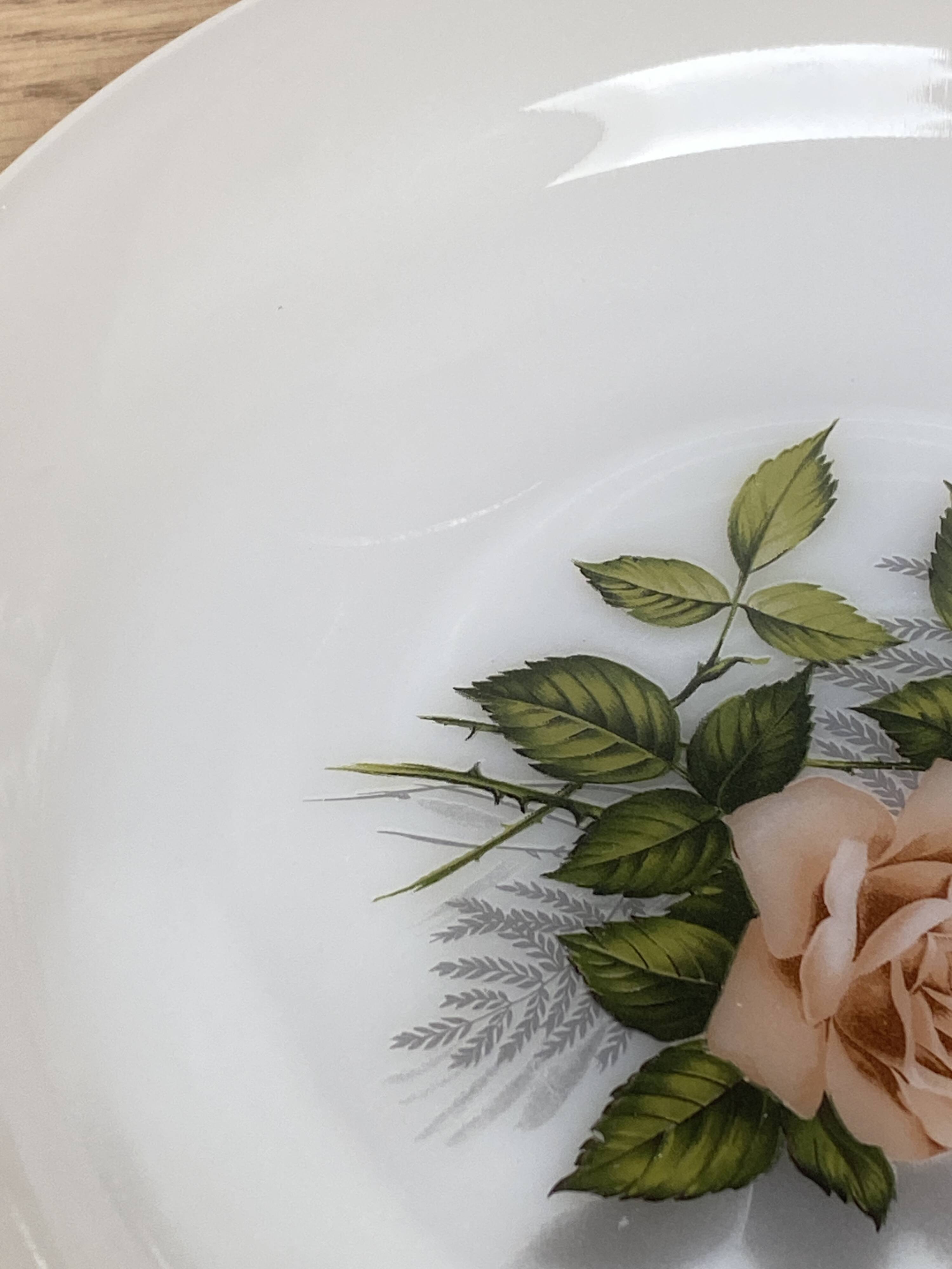 Set de 6 assiettes creuses Arcopal Rose de France