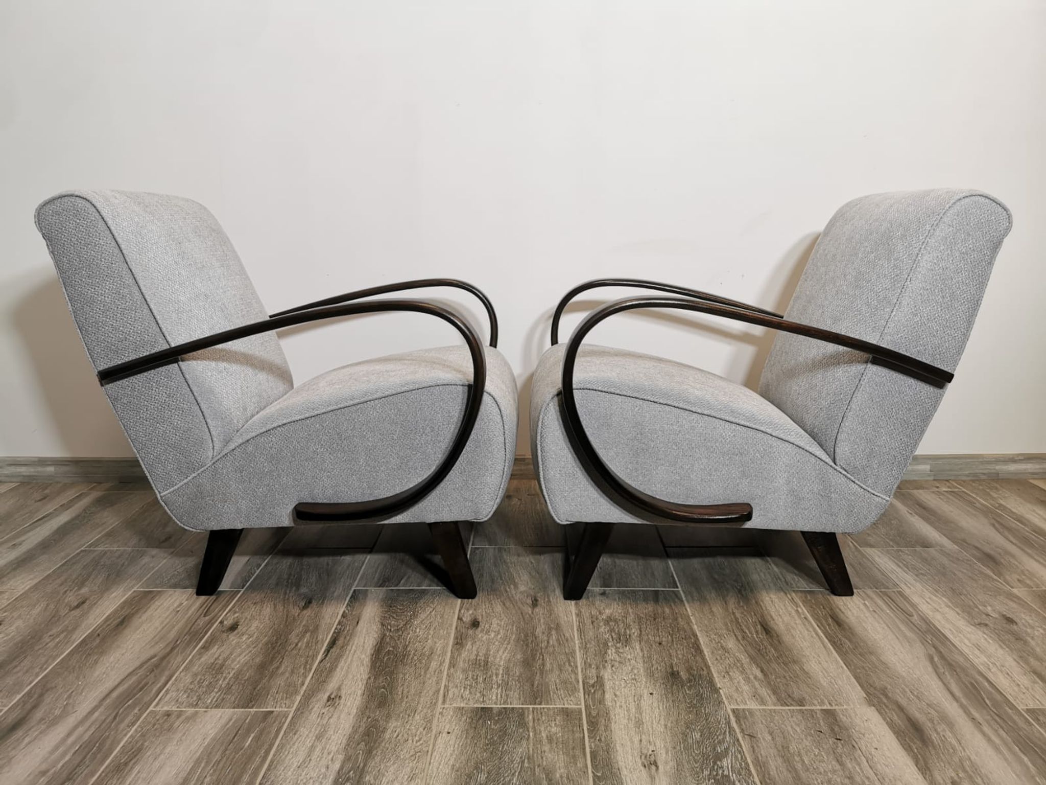 Fauteuils de Jindrich Halabala, années 1940, Set de 2