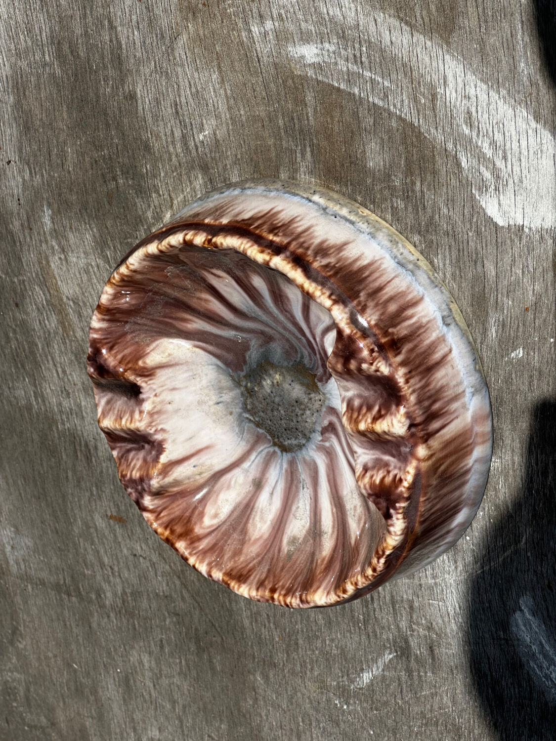 Empty Ashtray Pocket in Ceramic Marble Effect D 14 cm