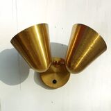 Double wall lamp adjustable brass cocottes