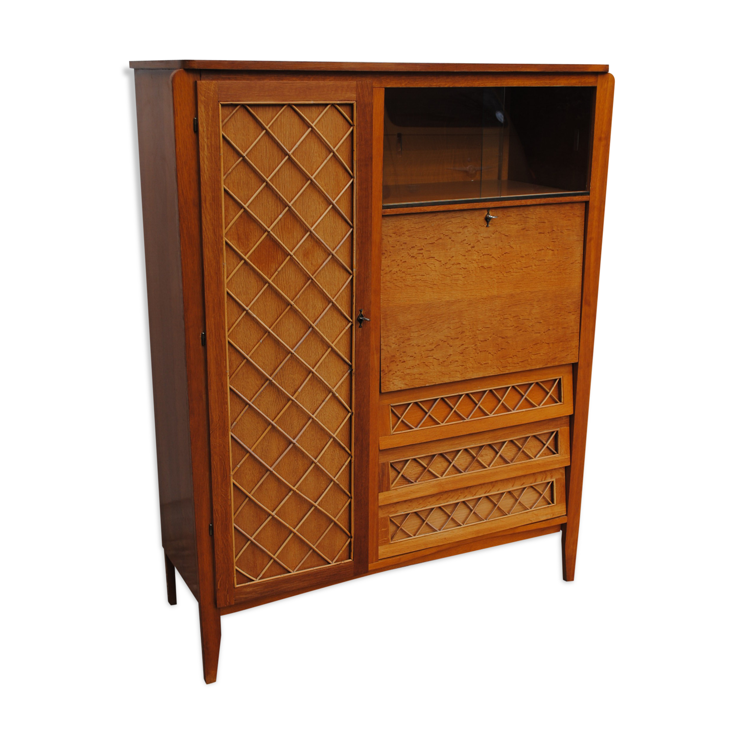 Cabinet rattan vintage year 60