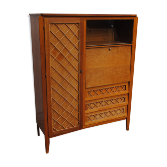 Armoire rotin vintage année 60