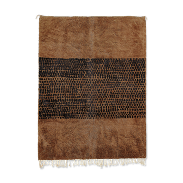 Tapis marocain moderne marron