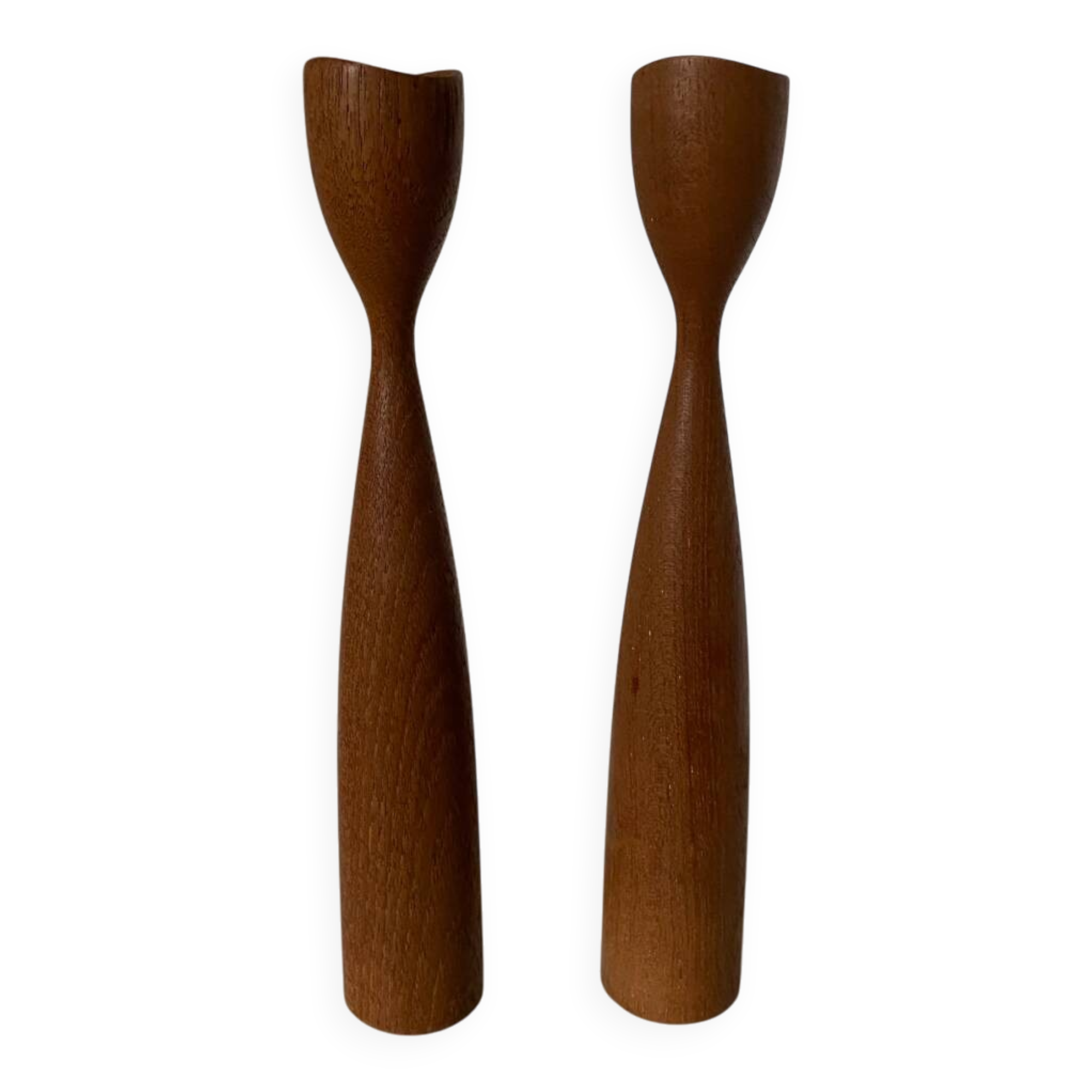 Pair of vintage tulip candlesticks