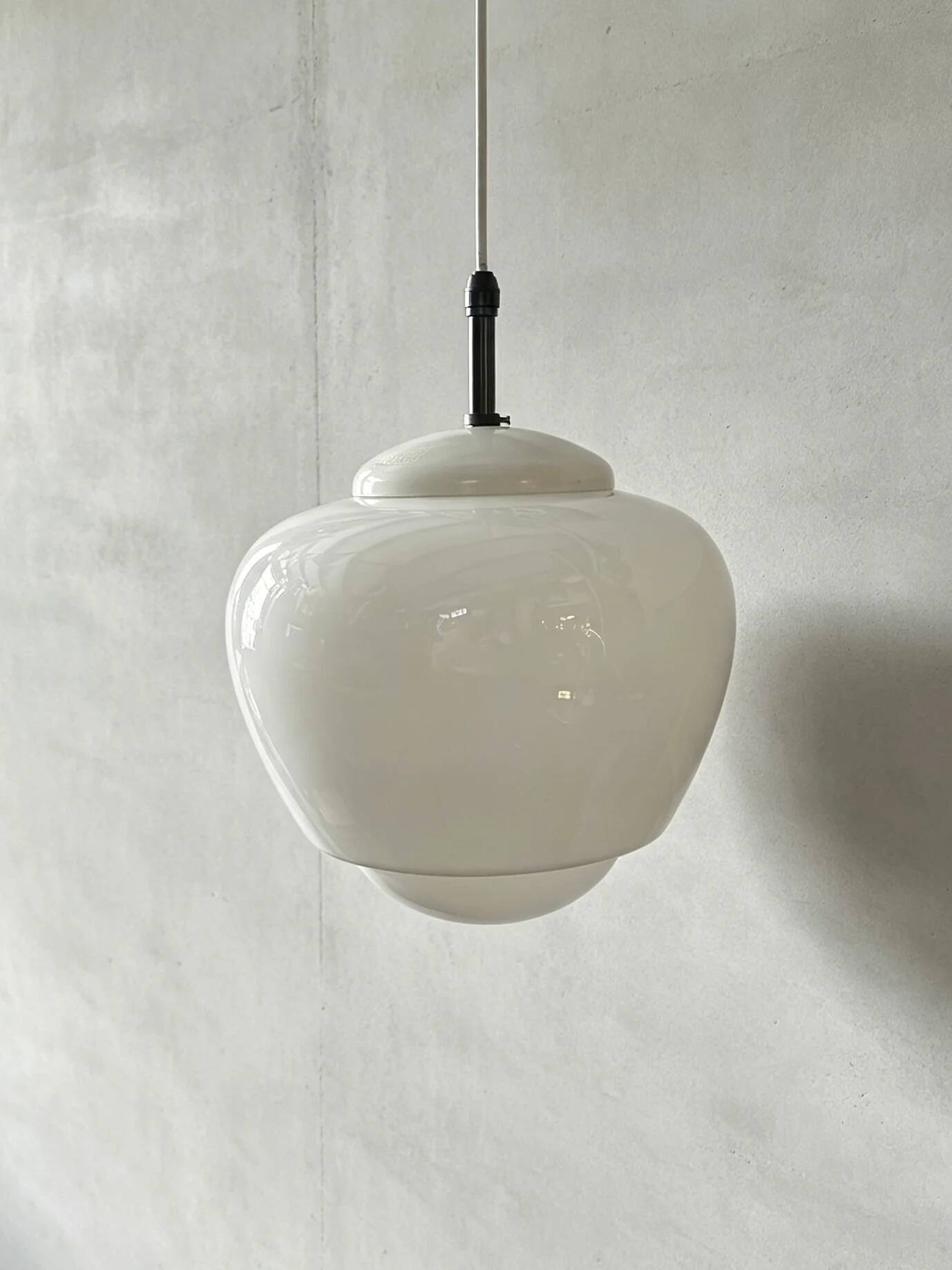 1960s Czech opaline pendant light by Napako