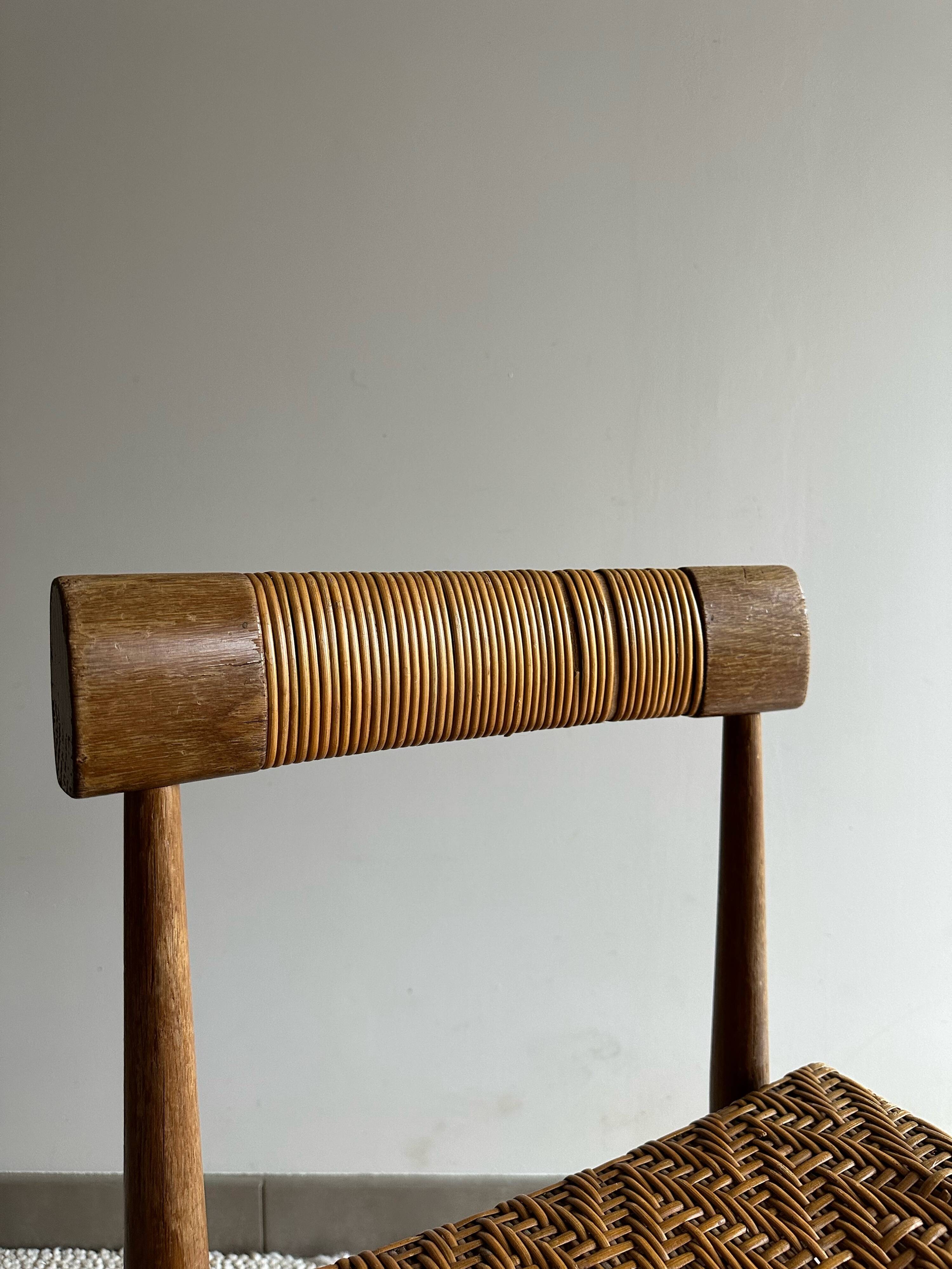 Chaise tressée vintage