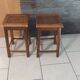Paire tabouret en bois vintage époque reconstruction année 40 50