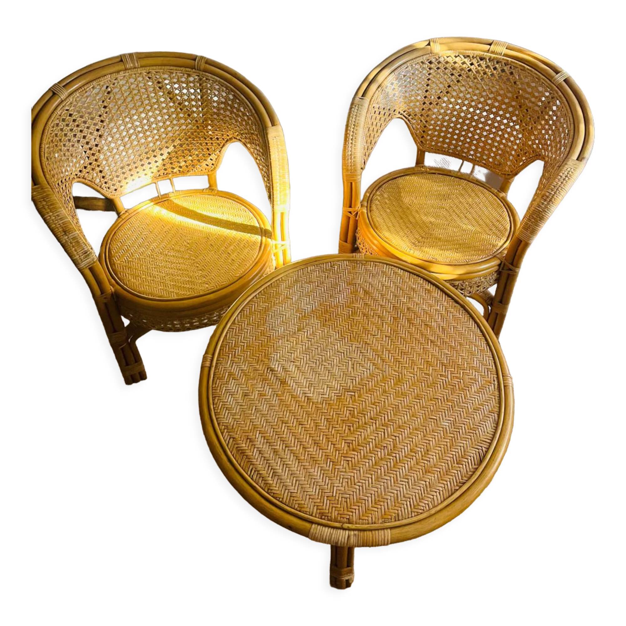 Rattan living room 3 rooms