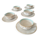 5 antique cups and saucers