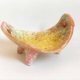 Empty ceramic pocket signed LB for Bernard Lecuyer fish shape 1960s