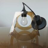 Suspension in smoked plexiglass 70s