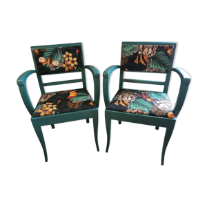 Paire de fauteuils vintage relookés