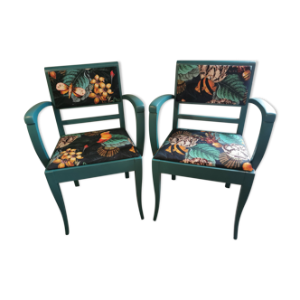 Pair of vintage armchairs refurbished