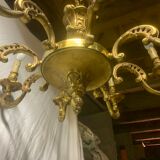Lustre en bronze plein 8 branches