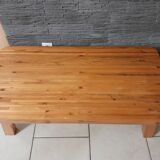 Coffee table pine feet compass vintage 70-80s
