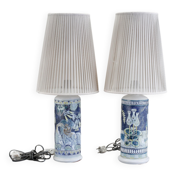 Lampes de table de Marian Zawadzki pour Tilgmans Suède, 1950, signé