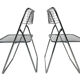 Set of four chrome folding chairs by Niels Gammelgaard for Ikea 1970