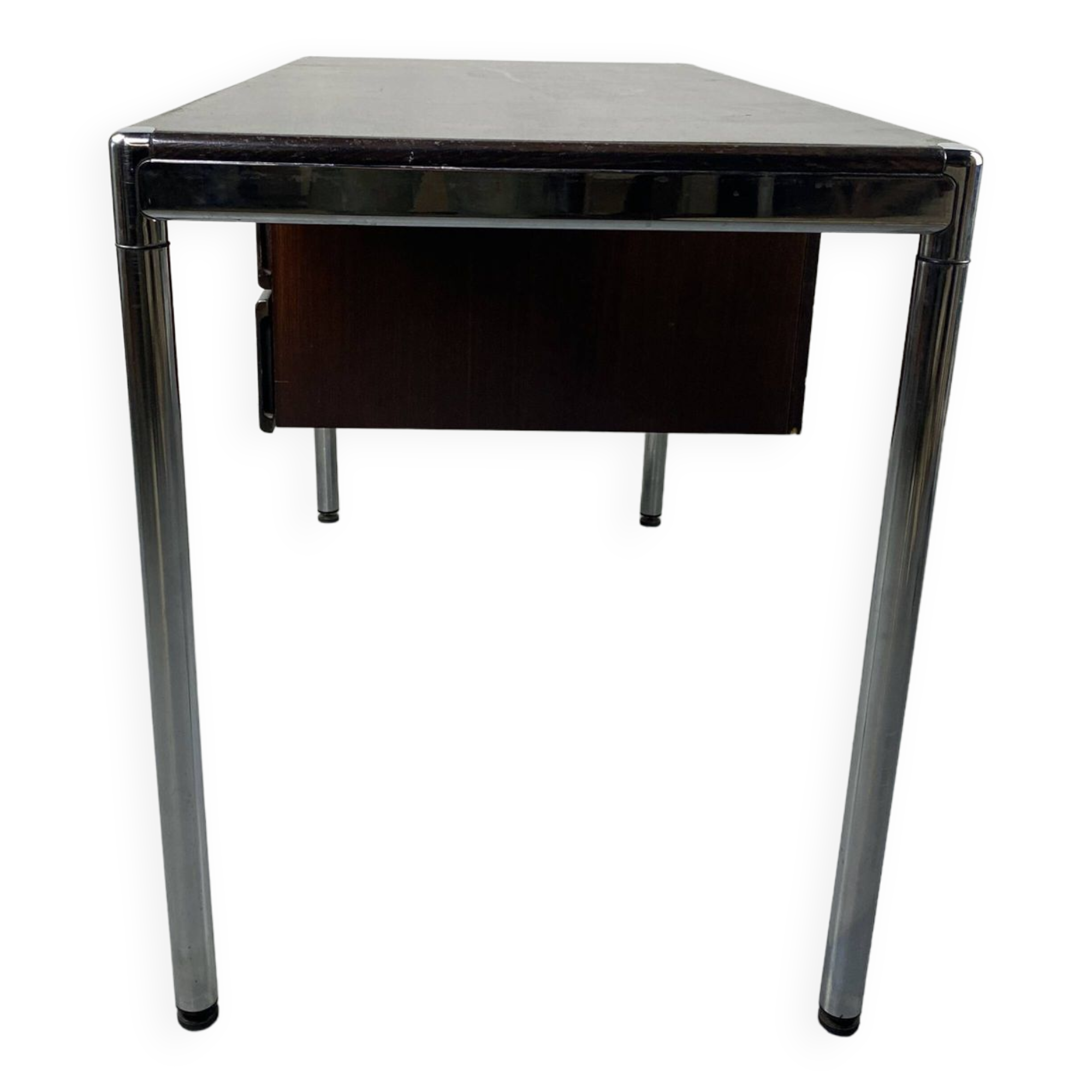 Vintage plywood and chrome desk from the 70s